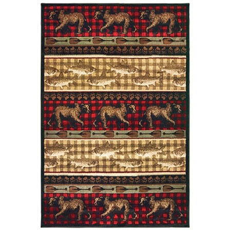 Oriental Weavers 9 ft. 10 in. x 12 ft. 10 in. Woodlands Rectangular Area Rug Red W9594B300390ST